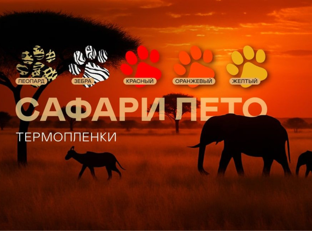 Летняя палитра термопереноса: жаркие цвета сафари и металлик