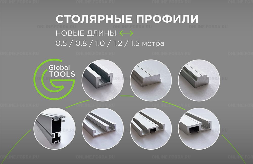 Столярные профили Global Tools в новых размерах